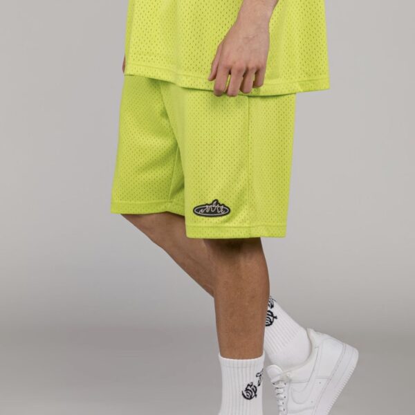 GRIMEY Bermuda " Cloven Tongues Mesh Basket " color lima fluor
