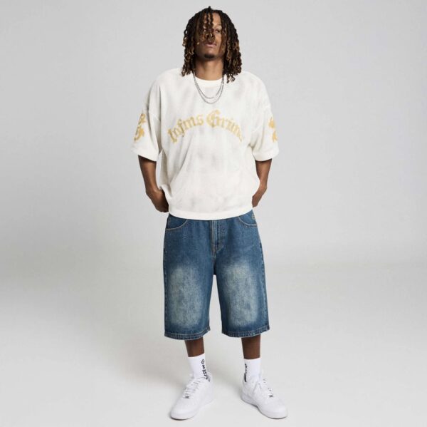 GRIMEYCamiseta"CHIEF WATCHER MESH BOXY TEE"color blanco