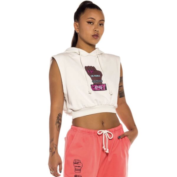 GRIMEY Sudadera sin mangas " Day Dreamer " color blanco