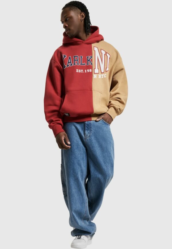 KARL KANI Sudadera " KK Woven Retro Split OS Hoodie red/sand "