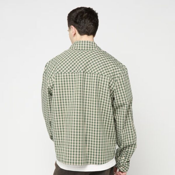 KARL KANICamisa"Signature Check Boxy Shirt"color verde