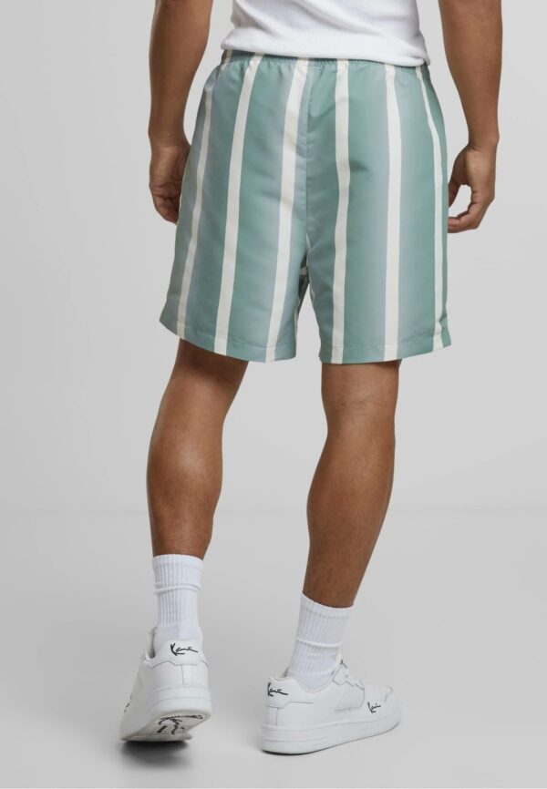 KARL KANIBermudas "Retro Gradient Stripes Board Shorts aqua/white"rayas azul