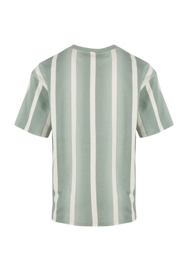 KARL KANICamiseta "Retro Gradient Stripes T-Shirt olive/offwhite"rayas verde