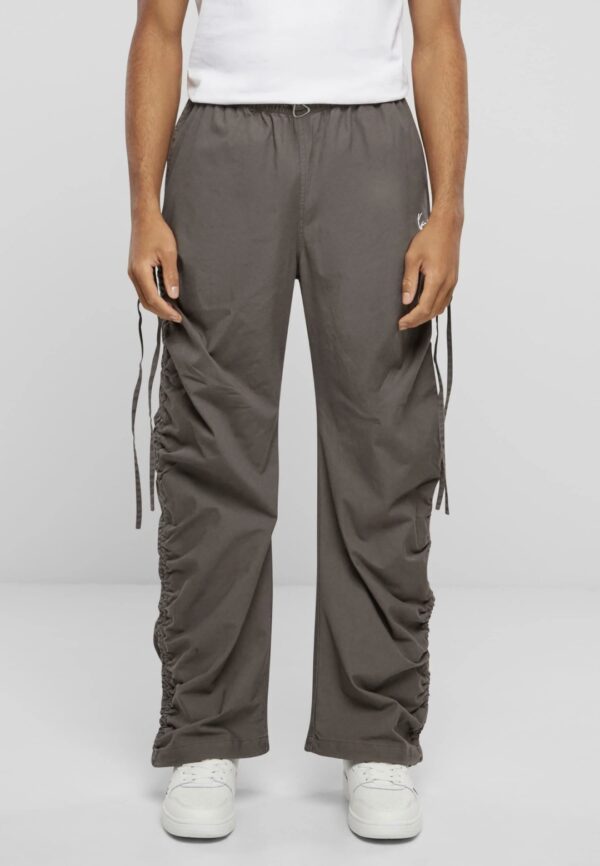 KARL KANI Pantalon " KK Small Signature Gathering Parachute Pants anthracite " color gris