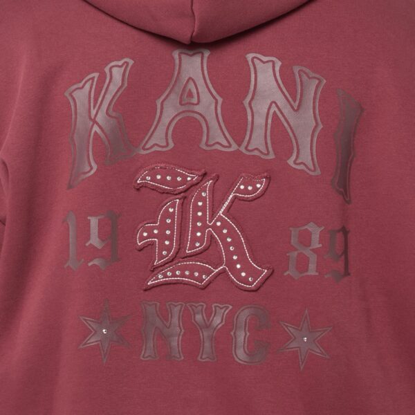 KARL KANISudadera"Kani Western Os Zip Hoodie"color rojo