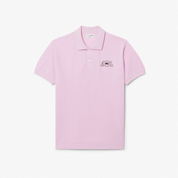 LACOSTEPolo"Classic Fit Printed Mini-Piqué Polo"color rosa