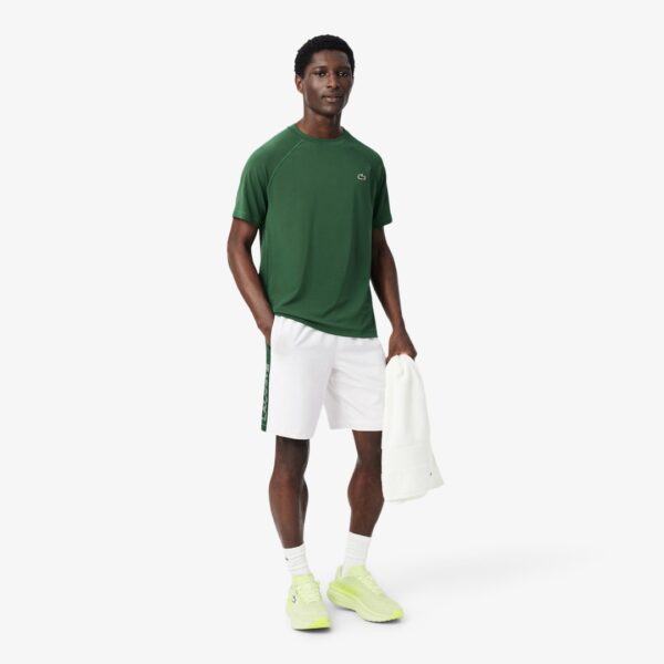 LACOSTEBermudas"Regular Fit Water-Repellent Off Court Shorts"color blanco-verde