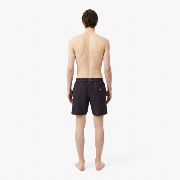 LACOSTEBañador"Mid Length Placed Print Swim Trunks"color negro