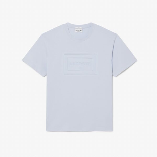 LACOSTECamiseta"Classic Fit Embossed Cotton T-shirt"color celeste