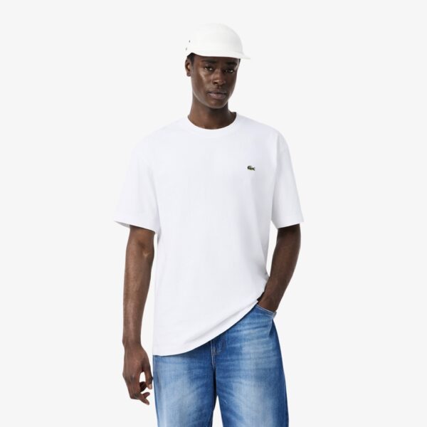 LACOSTECamiseta"Relaxed Fit Heavy Cotton Jersey T-shirt"color blanco