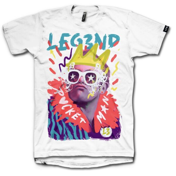 LEG3END Camiseta " ROCKETMAN " Coleccion Epic Music color blanco