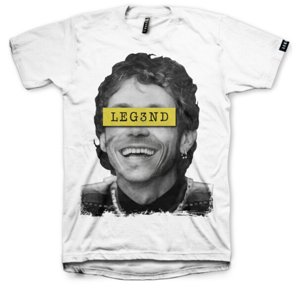 Camiseta Leg3nd THE DOCTOR color blanco de la colección "Rostros de Leyenda"