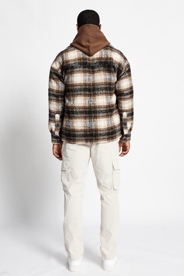 MADISON BARCLAYS Sobrecamisa " CHRYSL BOXY CHECK SHACKET " cuadros marron