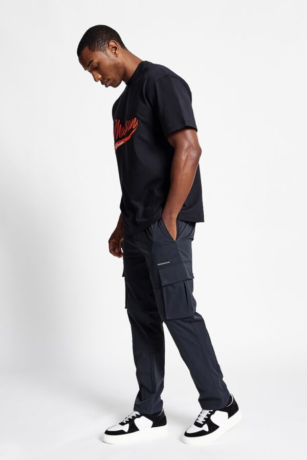 MADISON BARCLAYS Pantalon " EMPIRE WOVEN CARGO PANTS " color negro