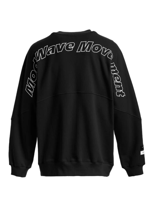 MOD WAVE MOVEMENTSudadera"lack Oversized Mod Wave Crewneck"color negro