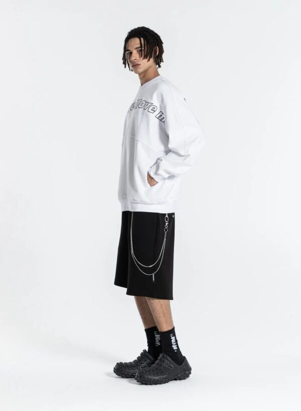 MOD WAVE MOVEMENTSudadera"Oversized Mod Wave Crewneck"color blanco