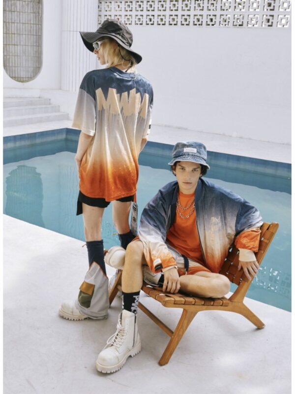 MOD WAVE MOVEMENT Camiseta " DÉGRADÉ T-SHIRT " color naranja