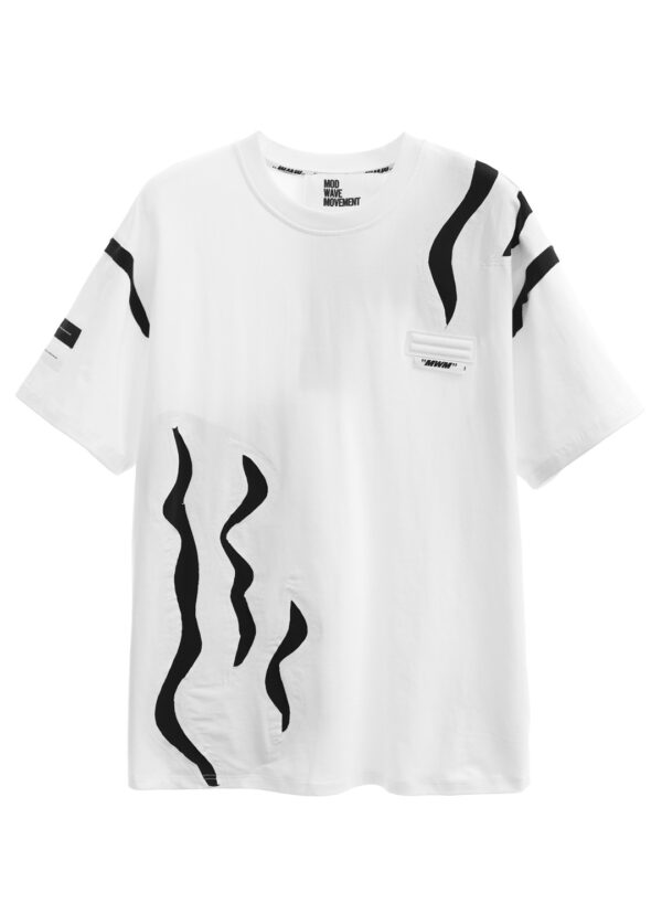 MOD WAVE MOVEMENT Camiseta " SCRATCH T-SHIRT " color blanco