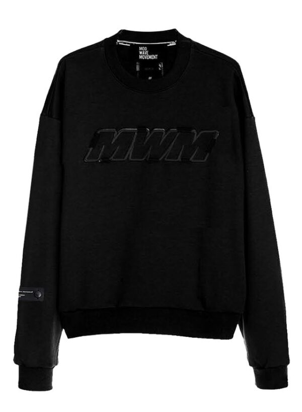 MOD WAVE MOVEMENTSudadera"LOGO SWEATSHIRT"color negro
