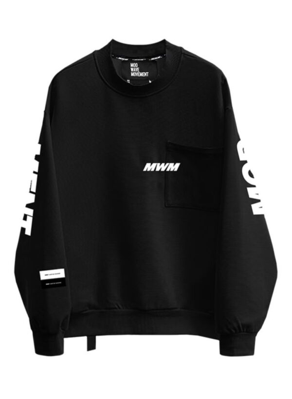 MOD WAVE MOVEMENTSudadera"MUSIC SWEATSHIRT"color negro