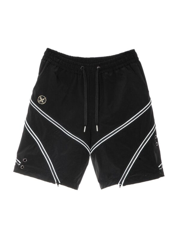 MOD WAVE MOVEMENTBermudas"Deconstructed Zip Shorts Detachable"color negro