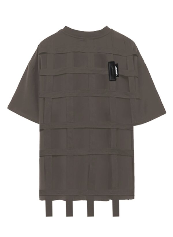 MOD WAVE MOVEMENTCamiseta"NTERLACED DESIGN T-SHIRT"color gris