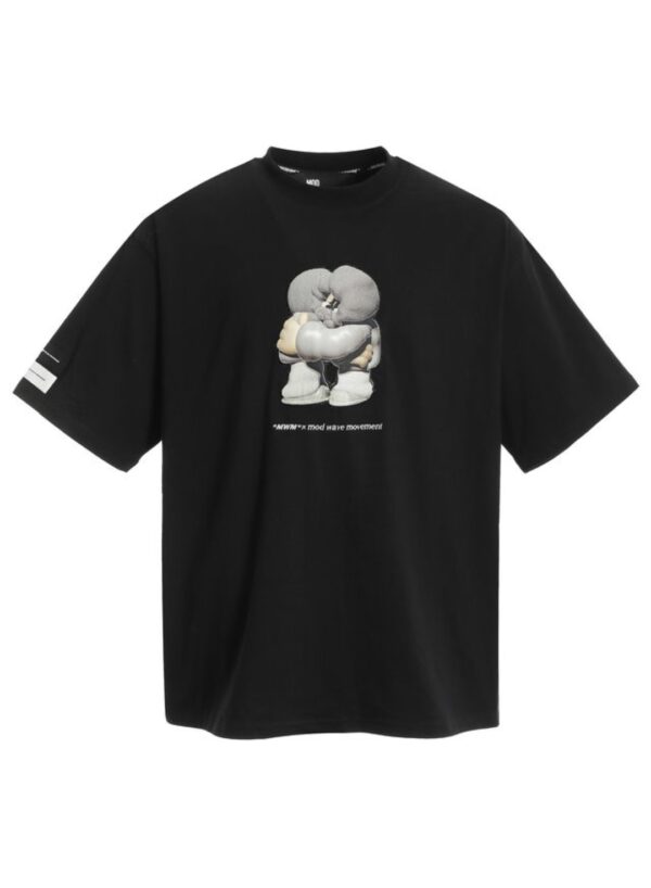 MOD WAVE MOVEMENTCamiseta"VANGUARD´S DOG T-SHIRT"color negro