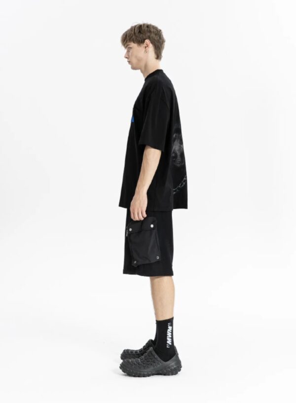 MOD WAVE MOVEMENTCamiseta"Embroidered VDog Tee"color negro