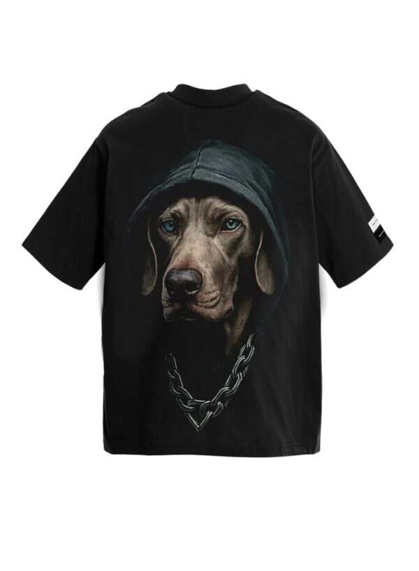 MOD WAVE MOVEMENTCamiseta"Embroidered VDog Tee"color negro