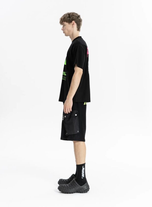 MOD WAVE MOVEMENTCamiseta"Oversized VDog Tee"color negro