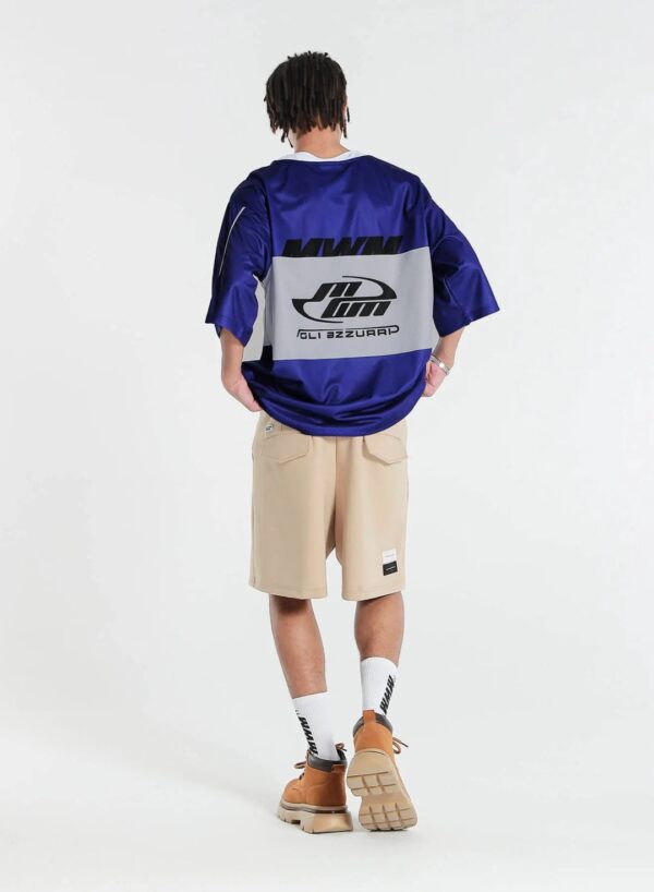 MOD WAVE MOVEMENTCamiseta"Ultra-Oversized Country Team Jersey"color azul