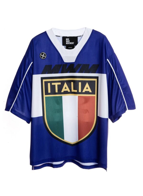 MOD WAVE MOVEMENTCamiseta"Ultra-Oversized Country Team Jersey"color azul