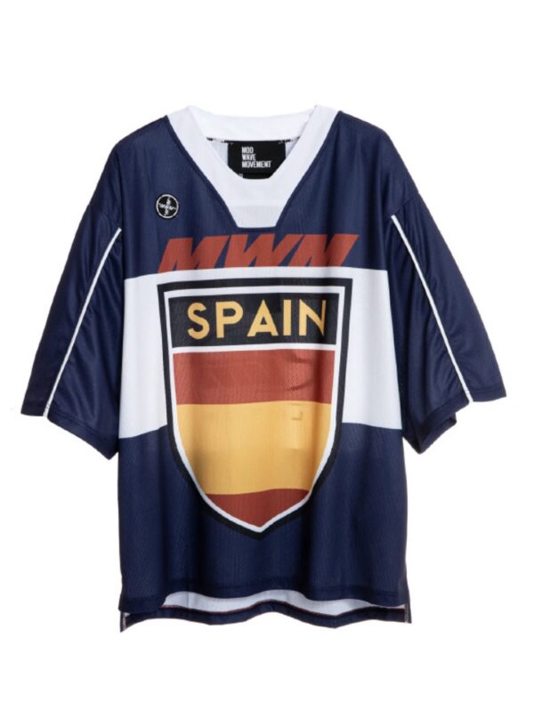 MOD WAVE MOVEMENTCamiseta"Ultra-Oversized Country Team Jersey"color marino