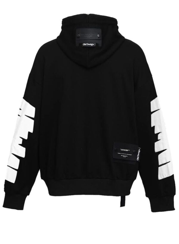 MOD WAVE MOVEMENTChaqueta"LOGO HOODIE WITH ZIPPER"color negro