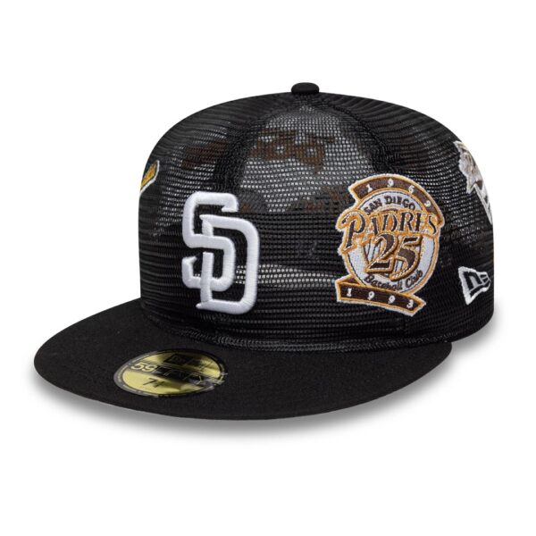 NEW ERAGorra"IMG AOP MESH 59FIFTY SADPADCO BLK"color negro