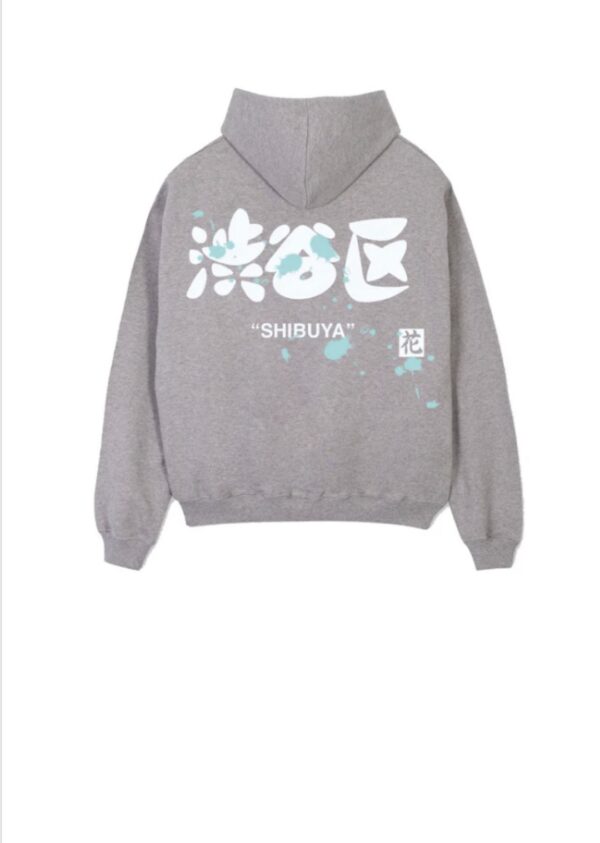 NOIR ESSENCESudadera"Shibuya Zip Hd Grey"color gris