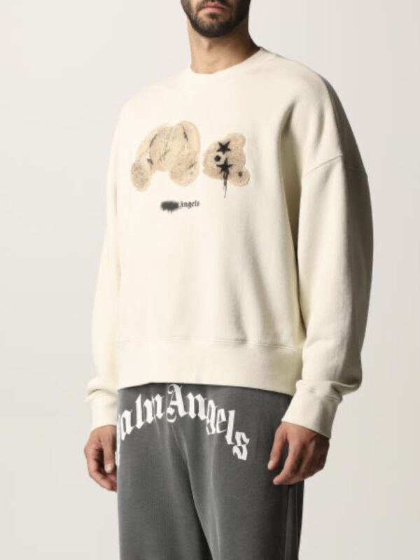 PALM ANGELS Jersey " Spray PA Bear " color crudo