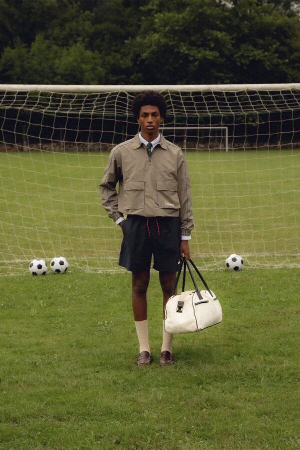 POMPEII BRAND Cortavientos " CHECKED BROWN WINDBREAKER " color marron