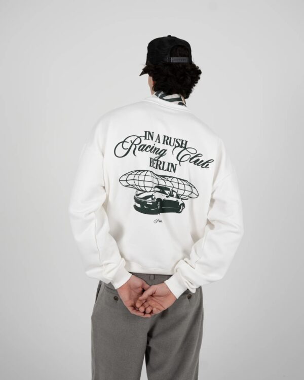 PROHIBITEDSudadera"In A Rush Crew Neck Off-White"color blanco