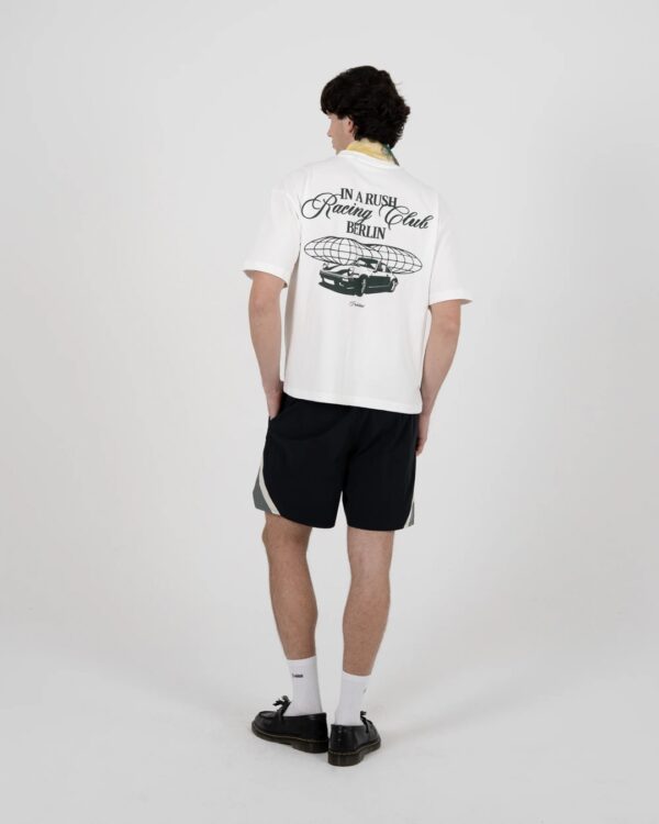 PROHIBITEDCamiseta"IIn A Rush Tee Off-White"color blanco