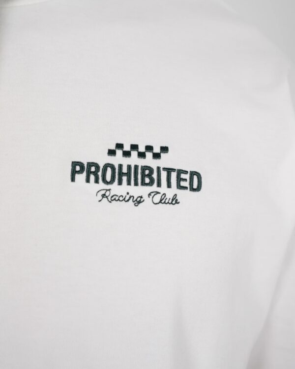 PROHIBITEDCamiseta"IIn A Rush Tee Off-White"color blanco