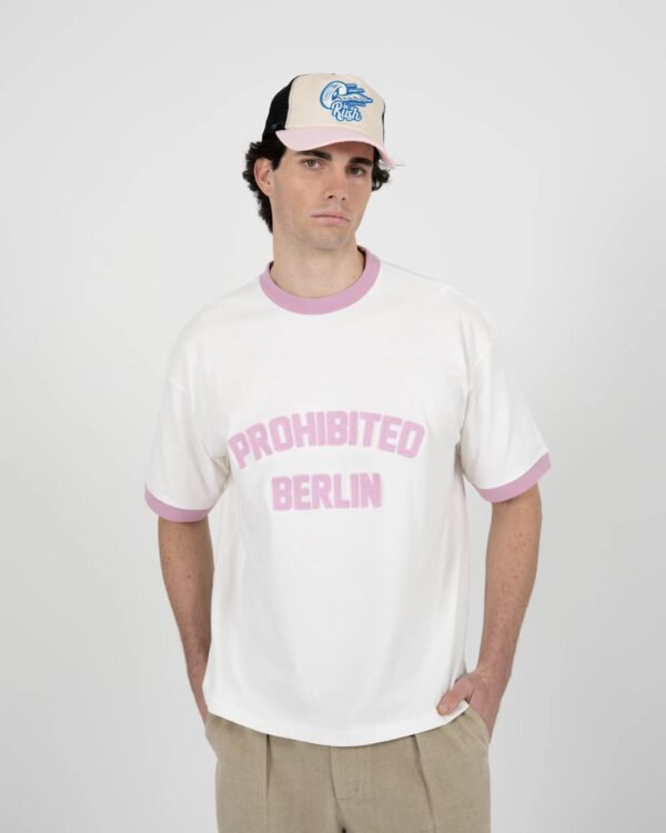 PROHIBITEDCamiseta"Rush Contrast Tee Rose"color rosa