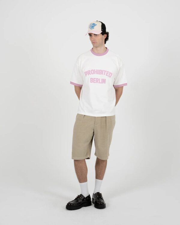 PROHIBITEDCamiseta"Rush Contrast Tee Rose"color rosa