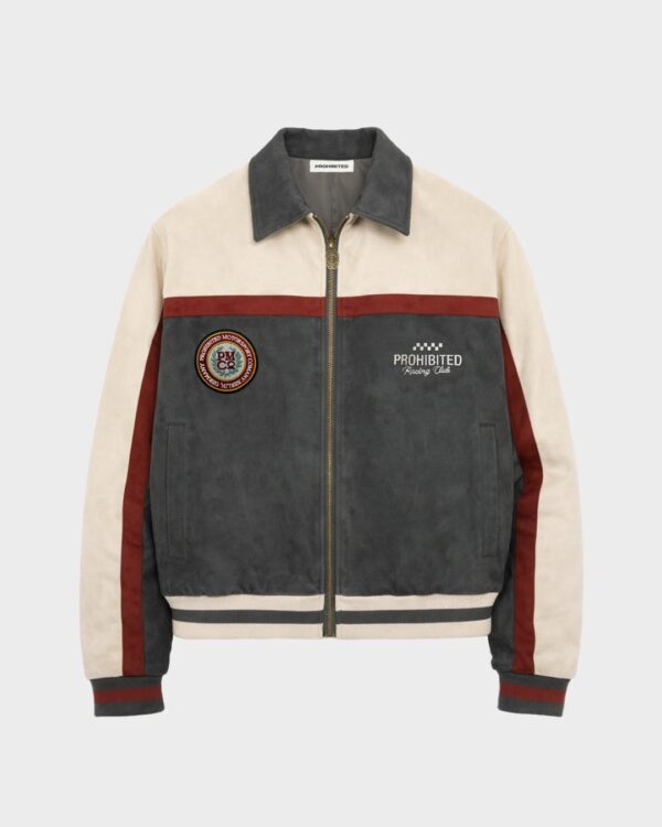 PROHIBITEDChaqueta"Suede Club Jacket Green"color verde