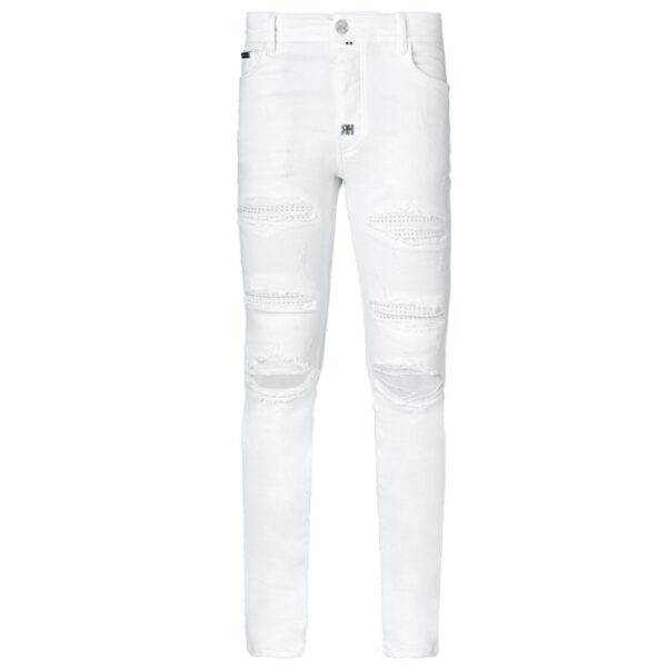 Jeans REDHOUSE " Ripped " color denim blanco
