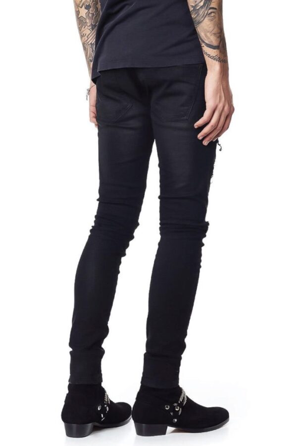 Pantalones RED HOUSE con parches y rotos color denim negro