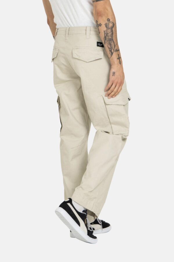 REELL Pantalon " CARGO RIPSTOP 3779 FLAT WHITE " color blanco