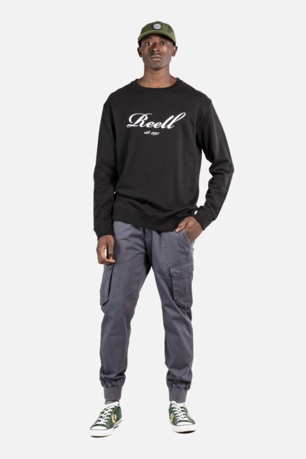 REELL Pantalon " REFLEX RIB CARGO " color gris oscuro