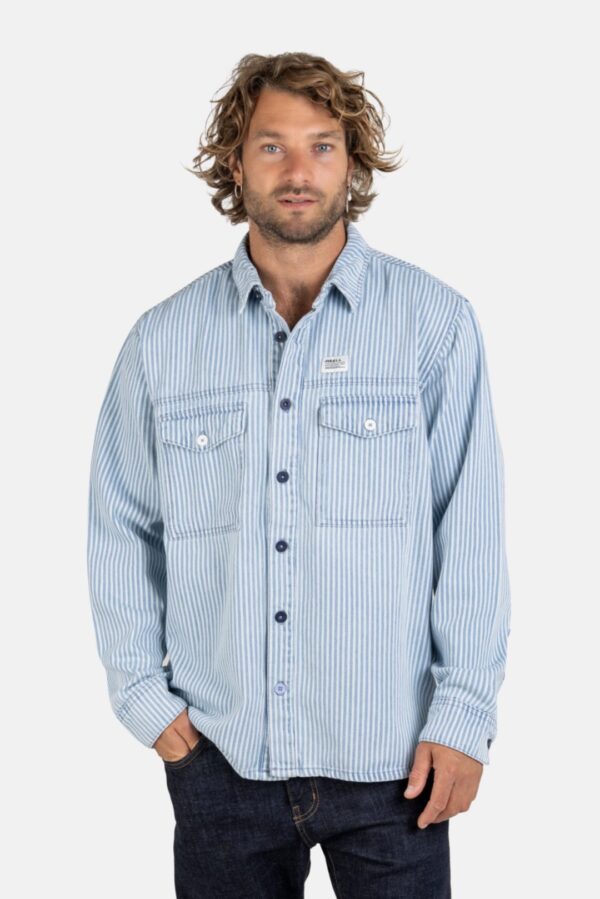 REELLSobrecamisa"Prison Overshirt"color azul