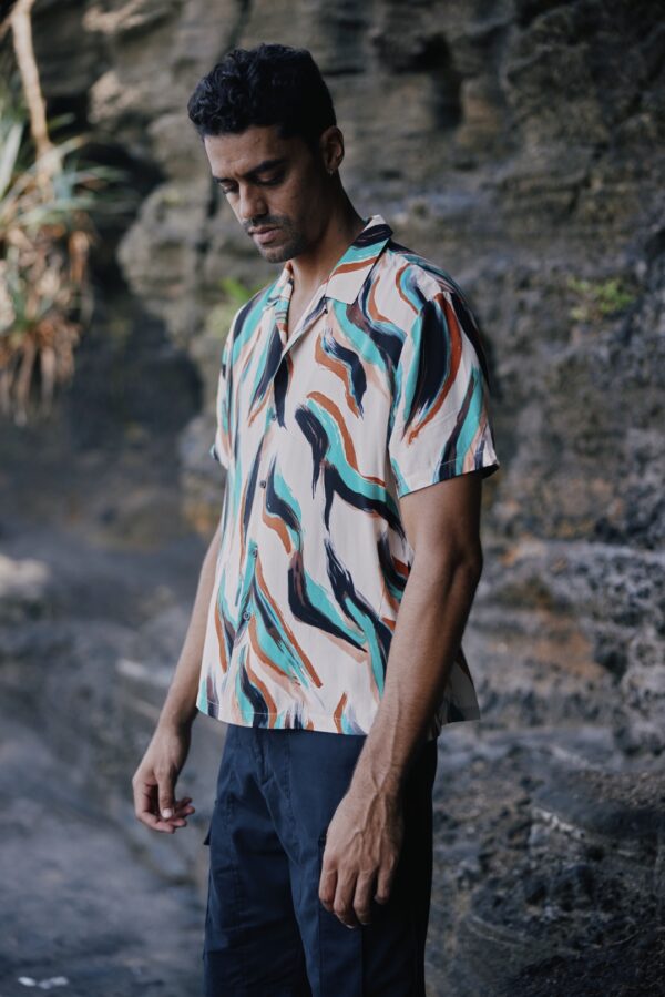 RELIGION Camisa " PAINT SPLAT SHIRT " multicolor